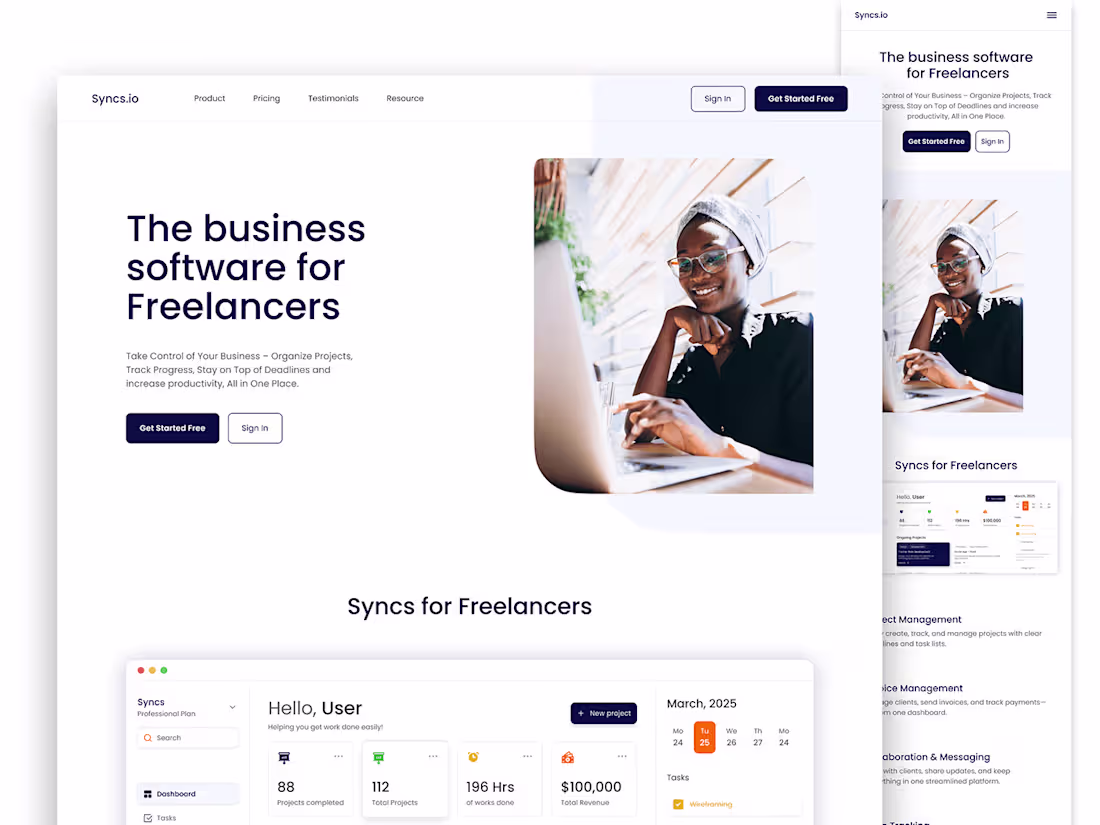 Cover image for Sync.io website