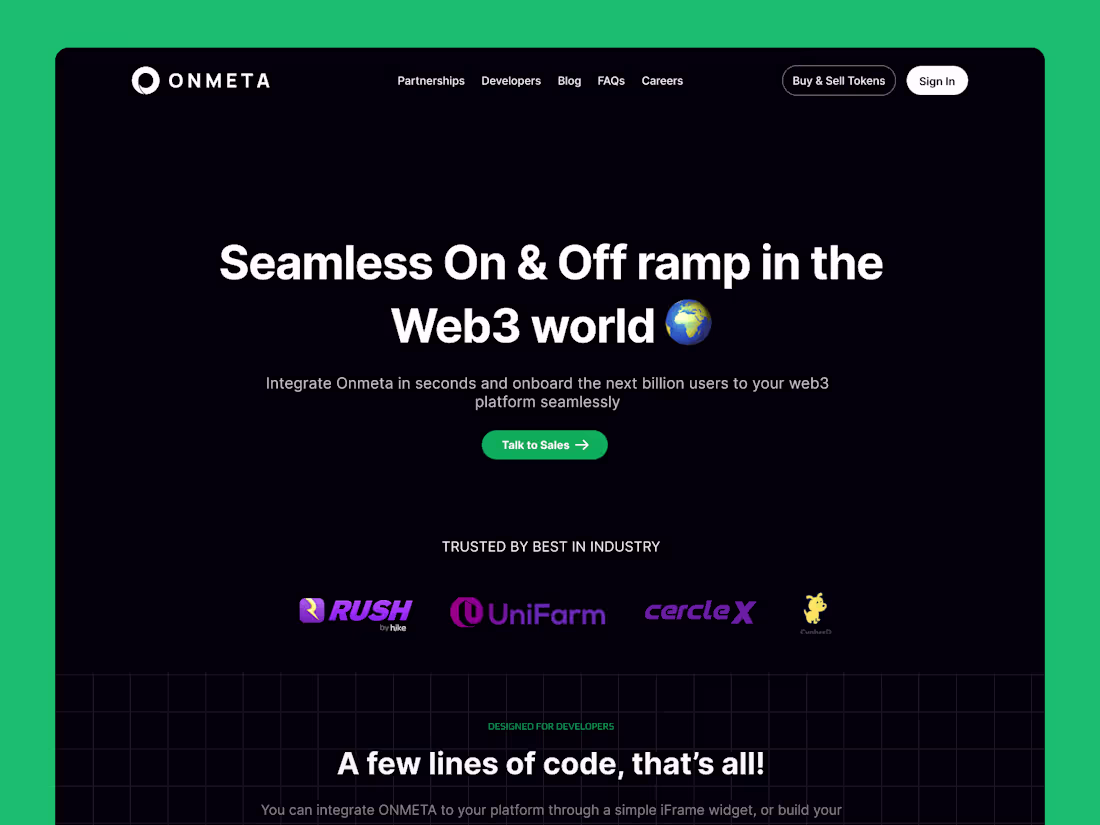Cover image for Onmeta - Web3 Landing page