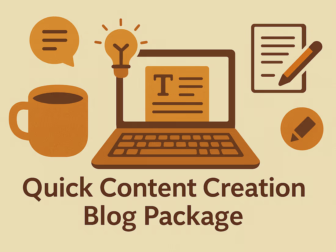 Cover image for Quick Content Creation Blog Package
