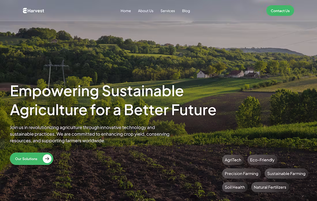 Cover image for Agro landing page