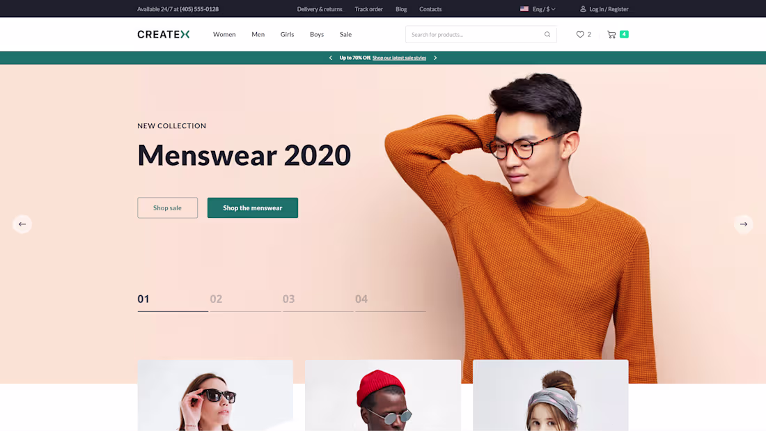 Cover image for Responsive markup of the Createx store based on the Figma layout
