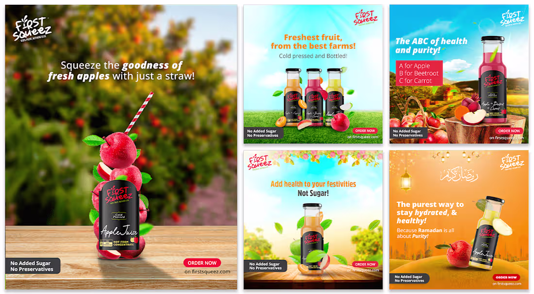 Cover image for Social Media Campaign - First Squeez Juice