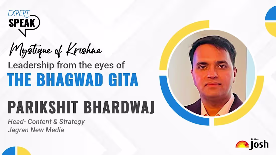 Cover image for Mystique of Krishna: Leadership from the eyes of the Bhagwad Gi…