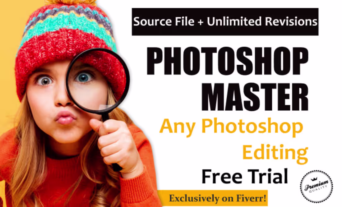 Cover image for I will do quick photoshop editing within 1hr