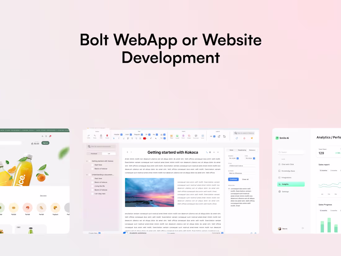 Cover image for Bolt WebApp / Website Development