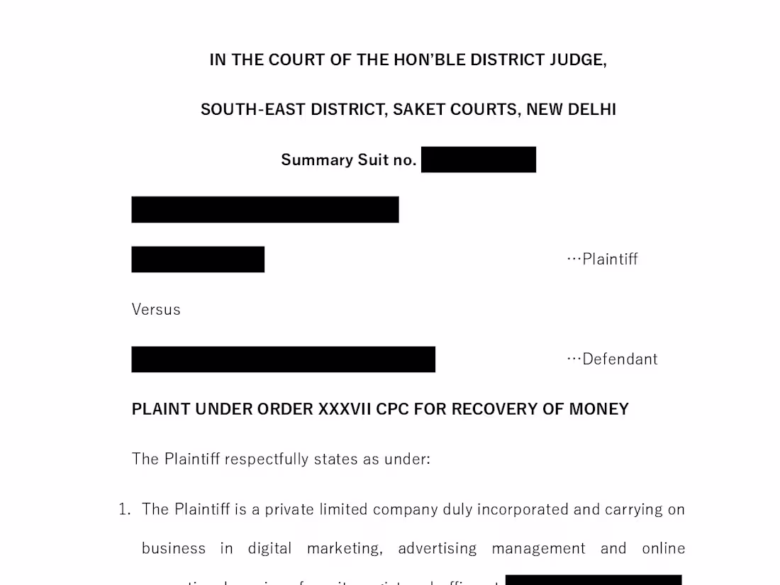 Cover image for Drafted a Summary Suit under