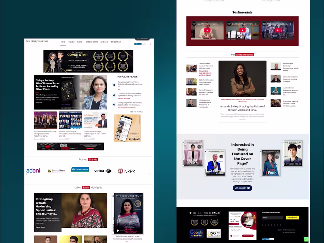 Cover image for [ Magazine Website ] The Business Fame