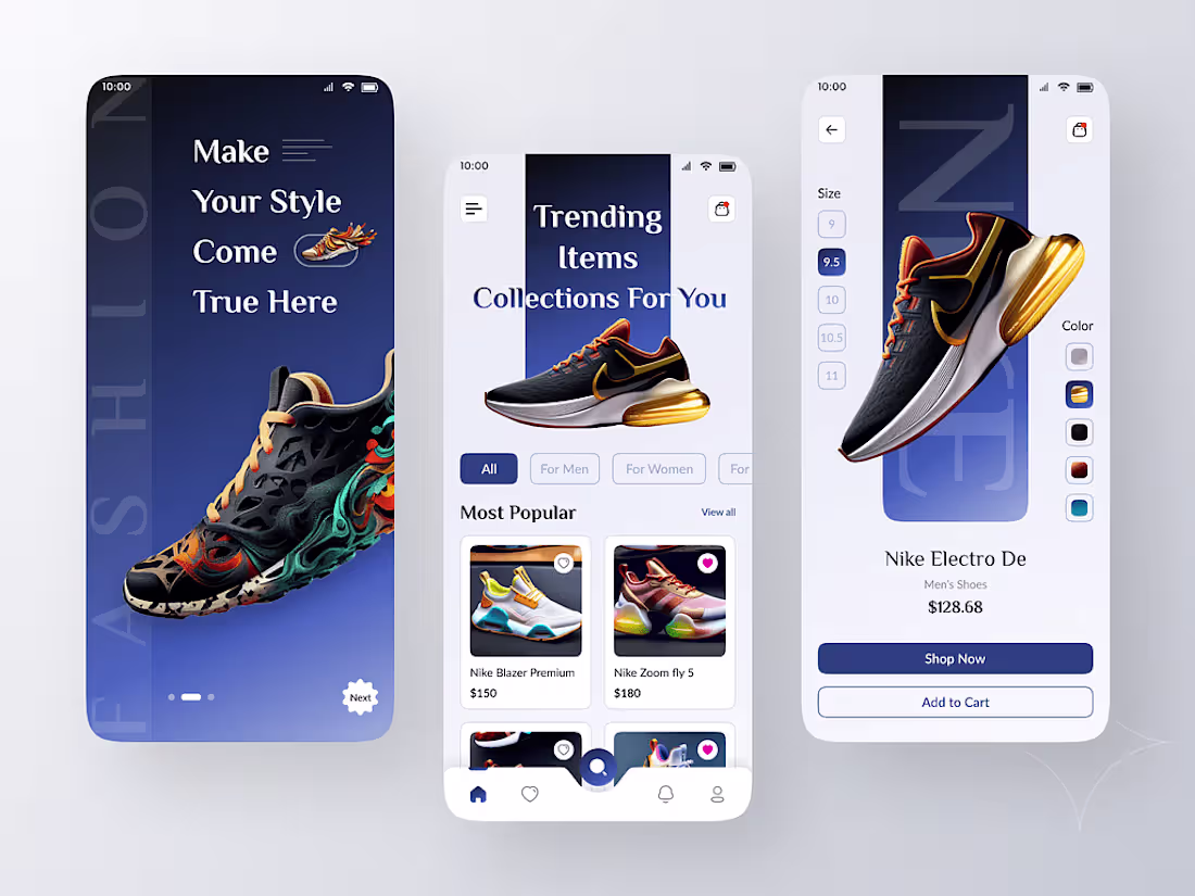 Cover image for ShoeVista - eCommerce App Design | Shoes | Online