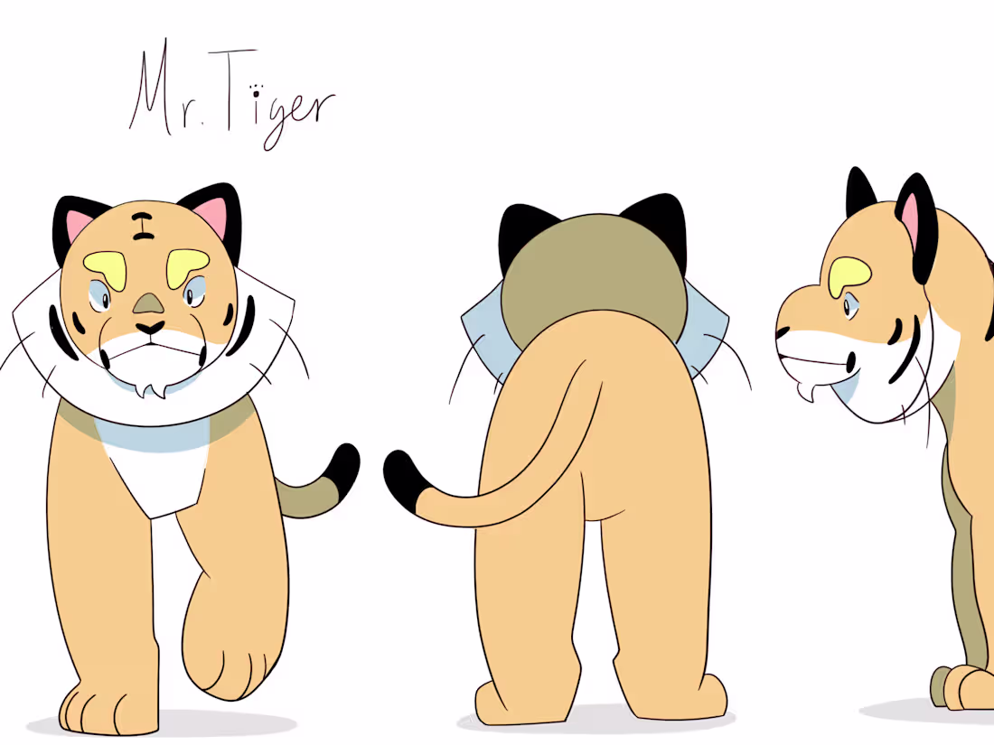 Cover image for Animation: Tiger Character Design for a short Animation flim