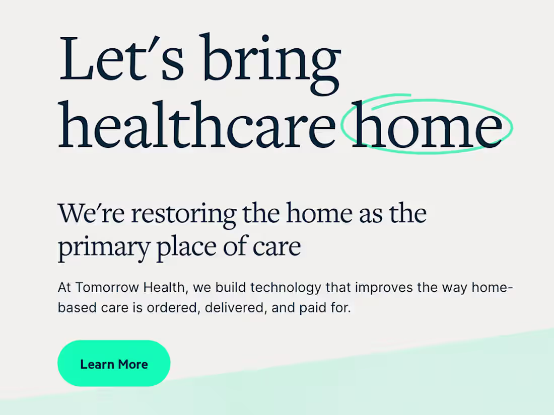 Cover image for Tomorrow Health Website