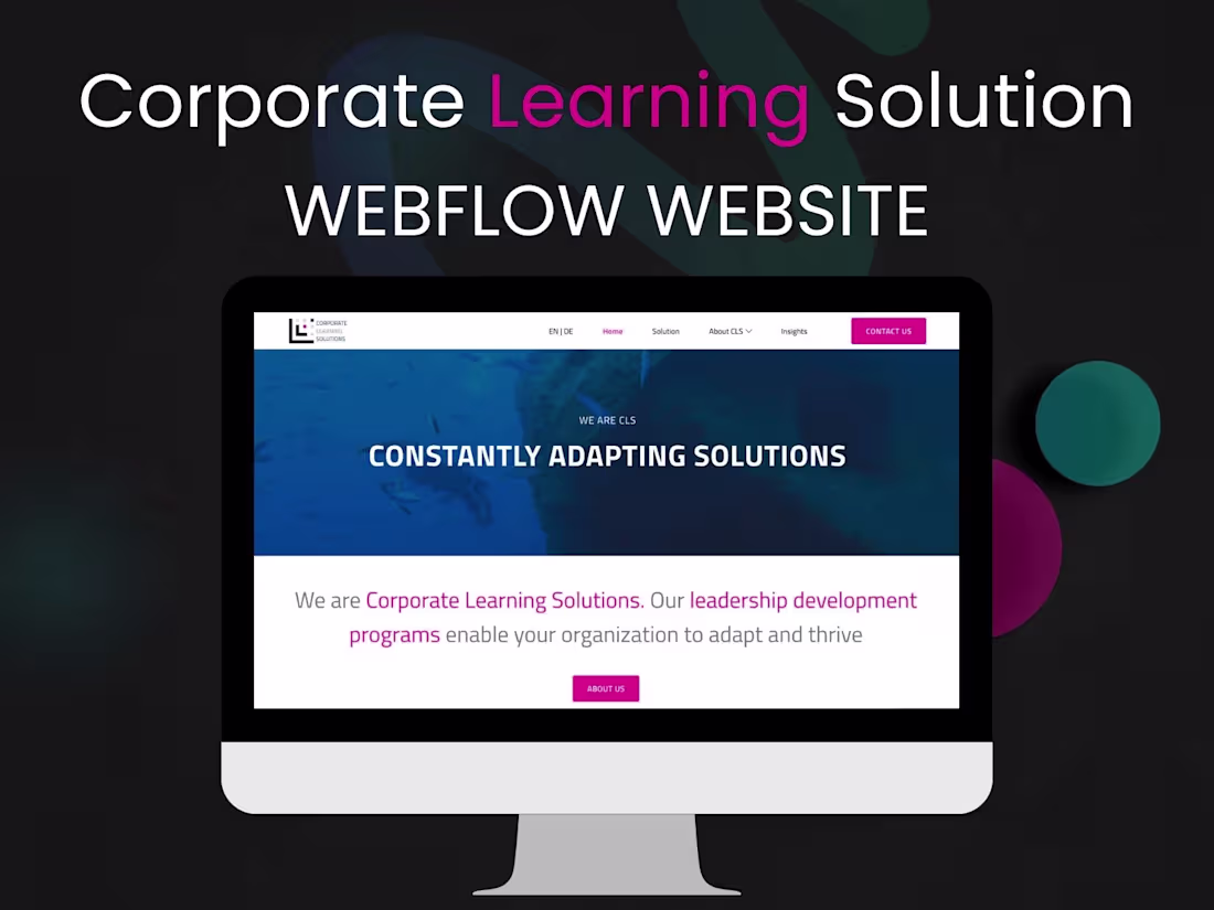 Cover image for Corporate Learning Solutions | Webflow Website