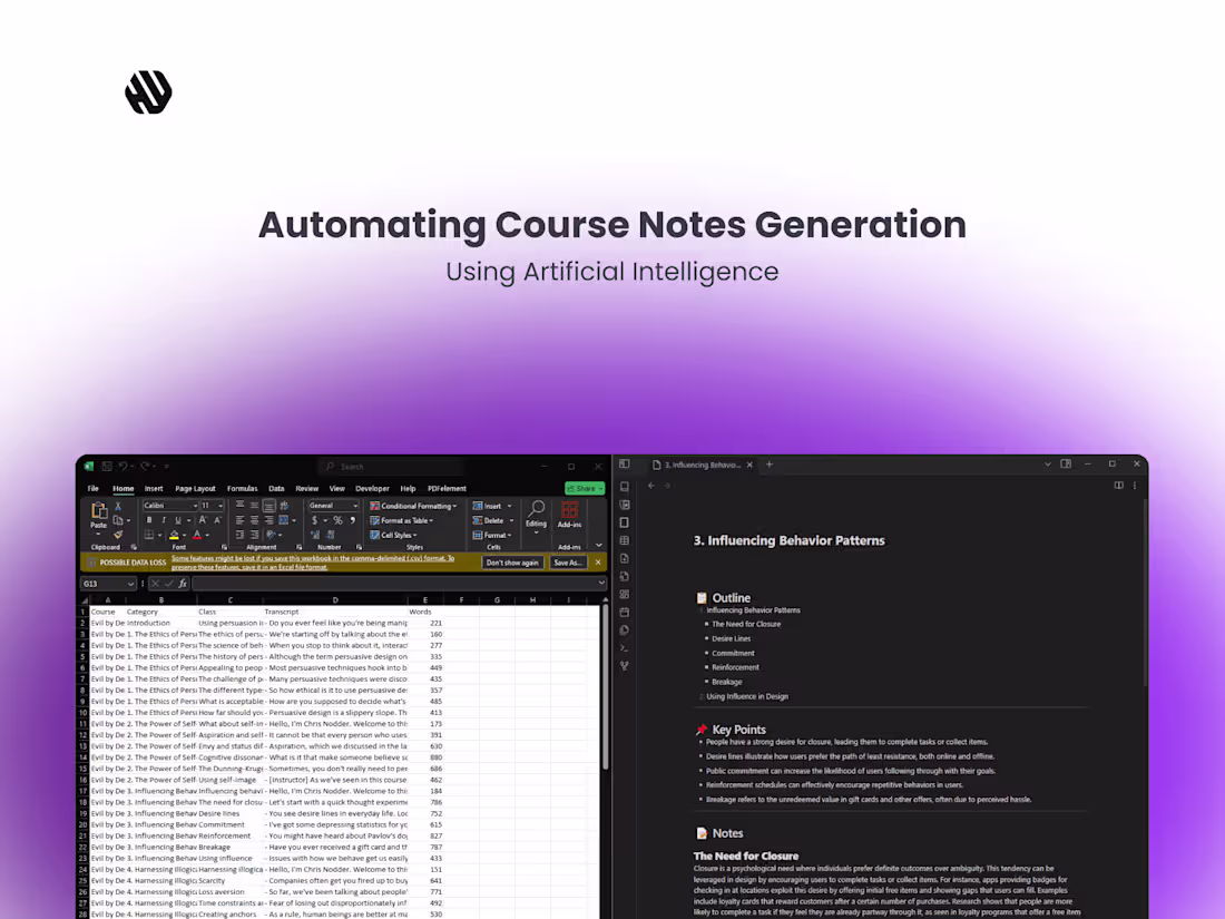 Cover image for AI Automated Course Notes: Revolutionizing Efficiency with Autom