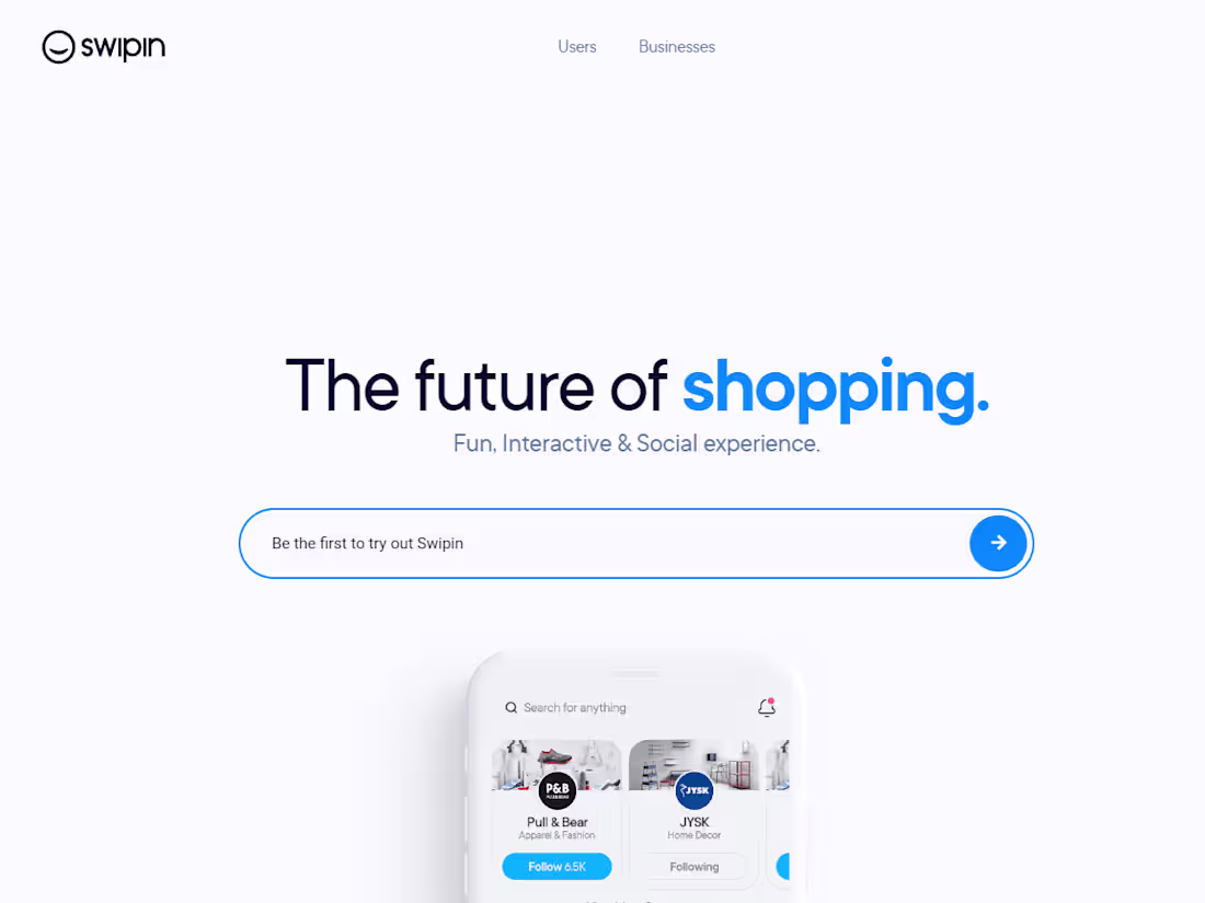Cover image for Swipin – Social Shopping App