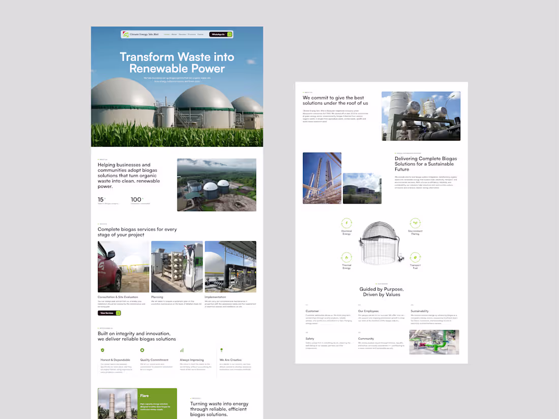 Cover image for Wrapped up a website build for a renewable-energy company.
