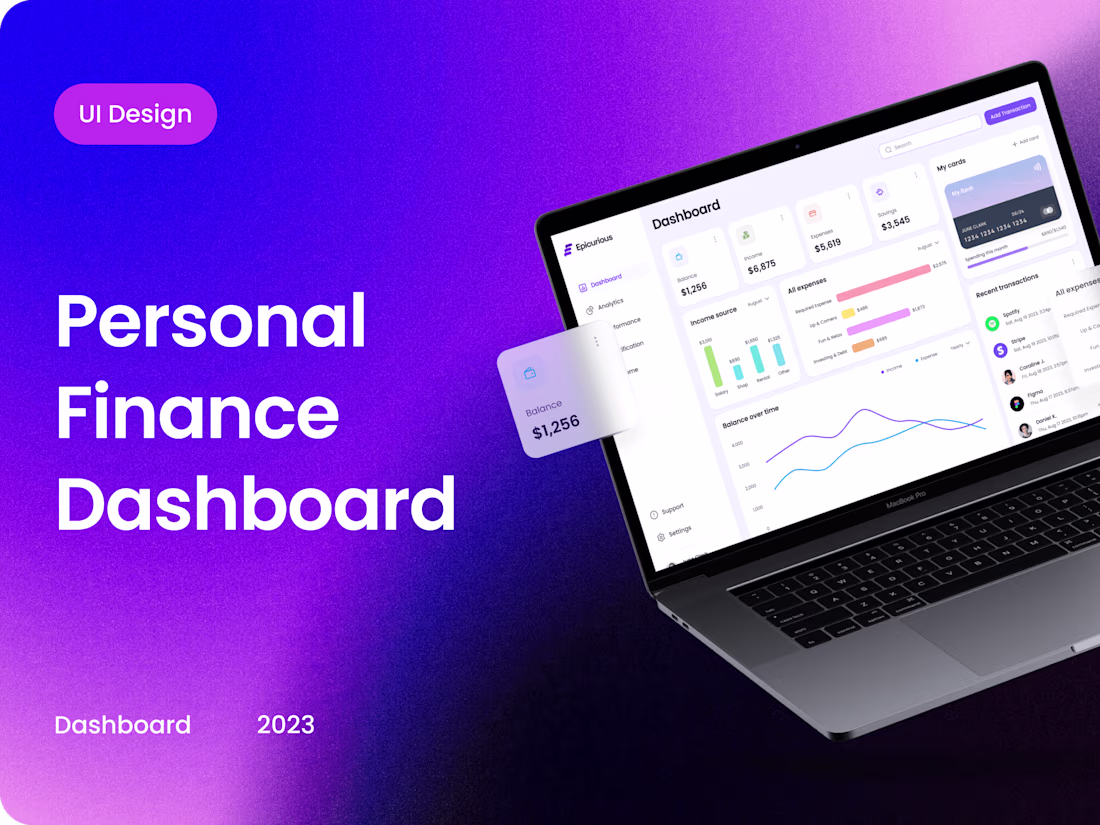 Cover image for Epicurious - Finance Dashboard Design 