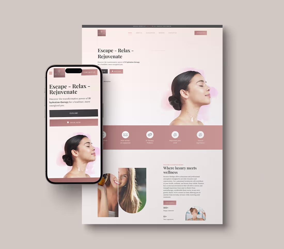 Cover image for Beautox Medspa's Brand Identity and Website Development