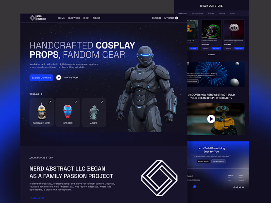 Cover image for Futuristic landing page design for