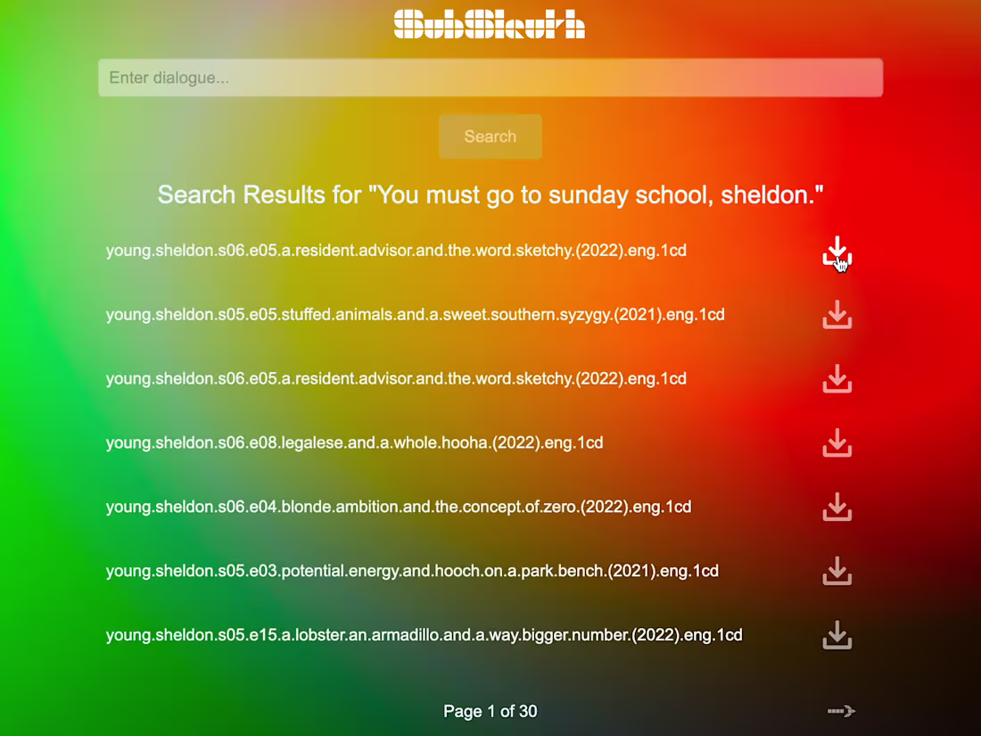 Cover image for SubSleuth 🕵️‍♂️ - Your Ultimate Subtitle Search Companion