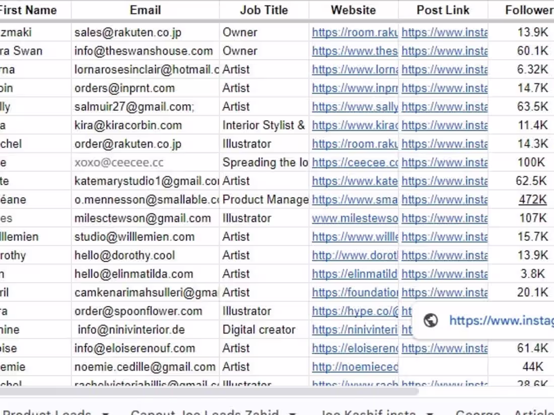 Cover image for Data Entry and Lead Generation