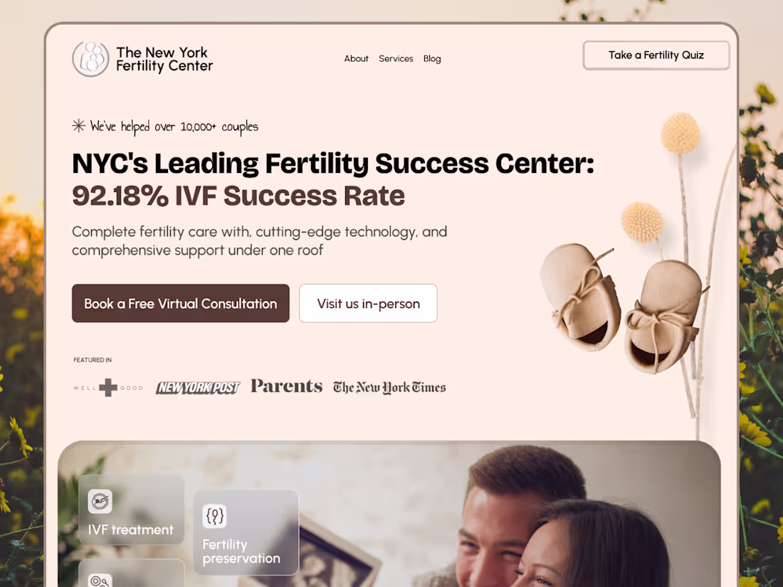 Cover image for Fertility Website for Gynaecologists/Doctors/Clinics