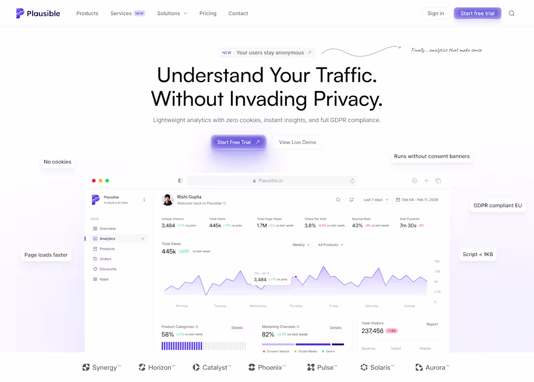 Cover image for Hero Redesign for Plausible Saas
