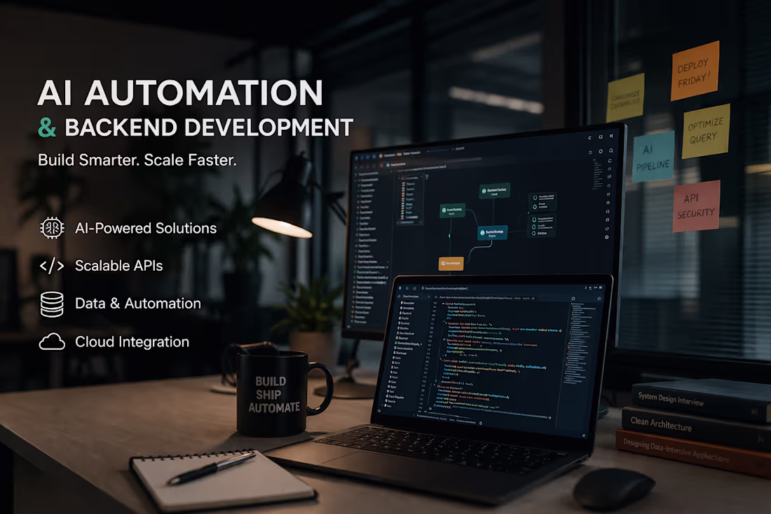 Cover image for I will build AI automation systems and backend APIs