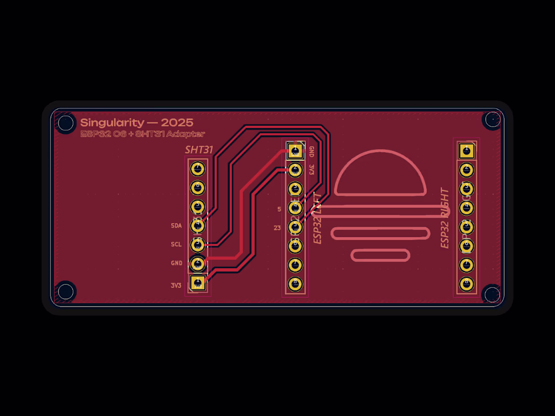 Cover image for ESP32-C6 + BH1750 PCB adapter