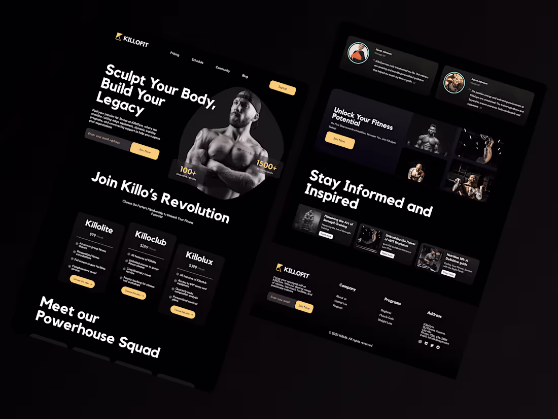 Cover image for Killofit | GYM Membership Website Design