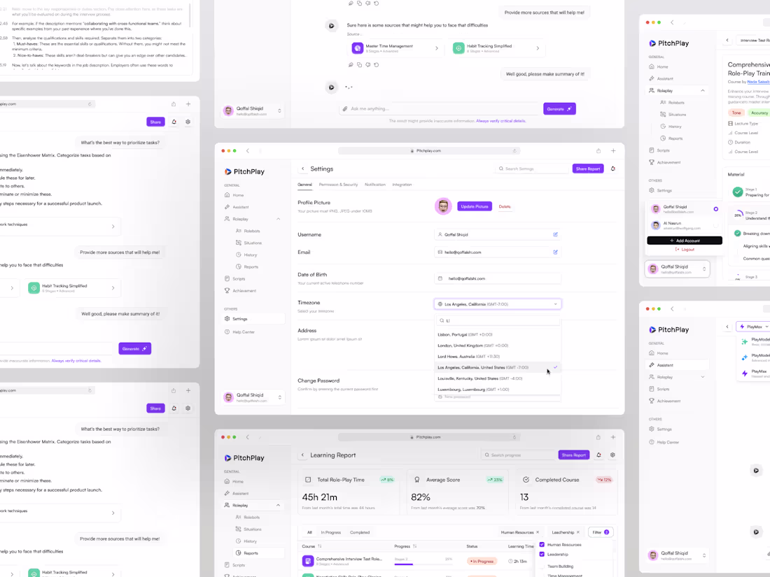 Cover image for PitchPlay - Role-Play Learning Course ⏐ Web App