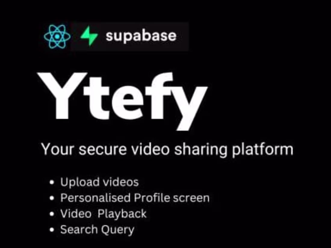 Cover image for Ytefy | YouTube Clone | React Native and Supabase
