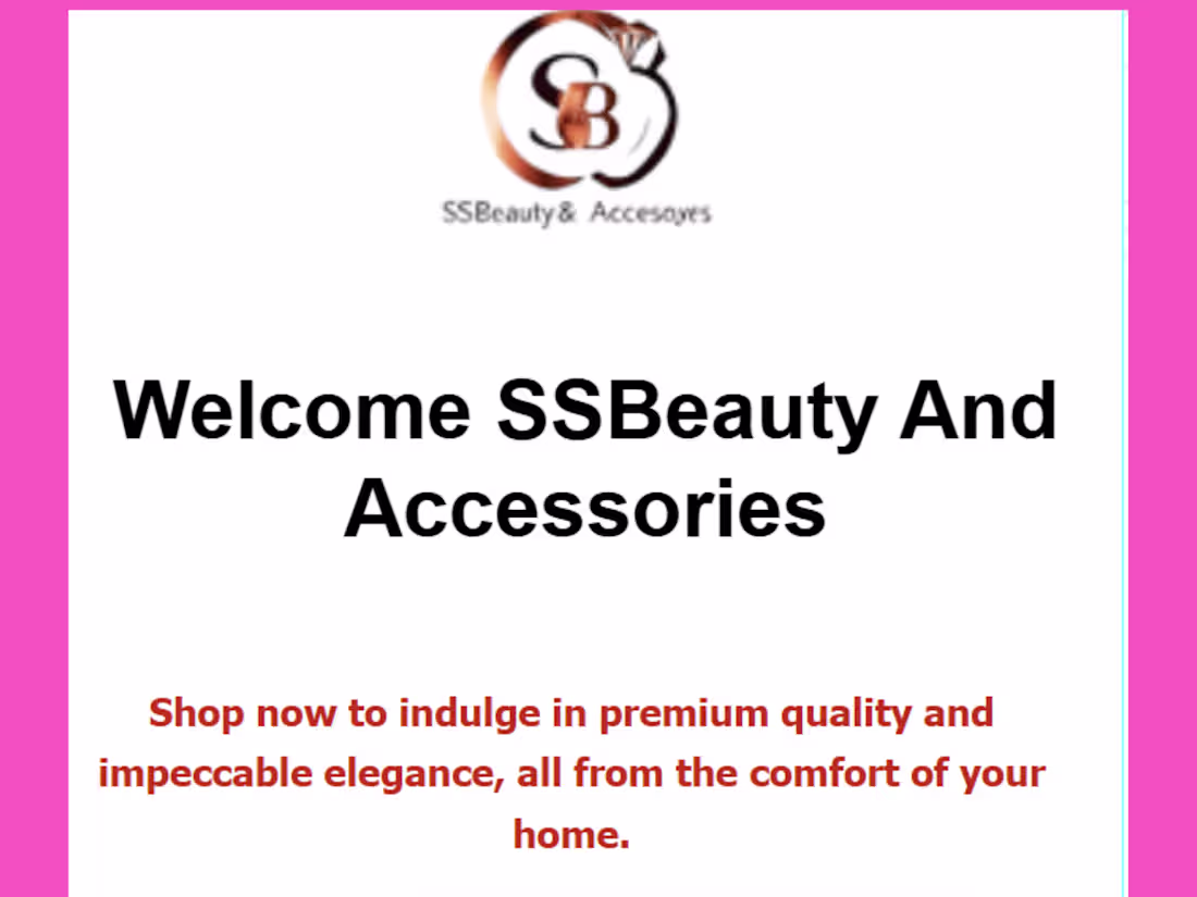 Cover image for NEWSLETTER DESIGN FOR SSBEAUTY & ACCESSORIES