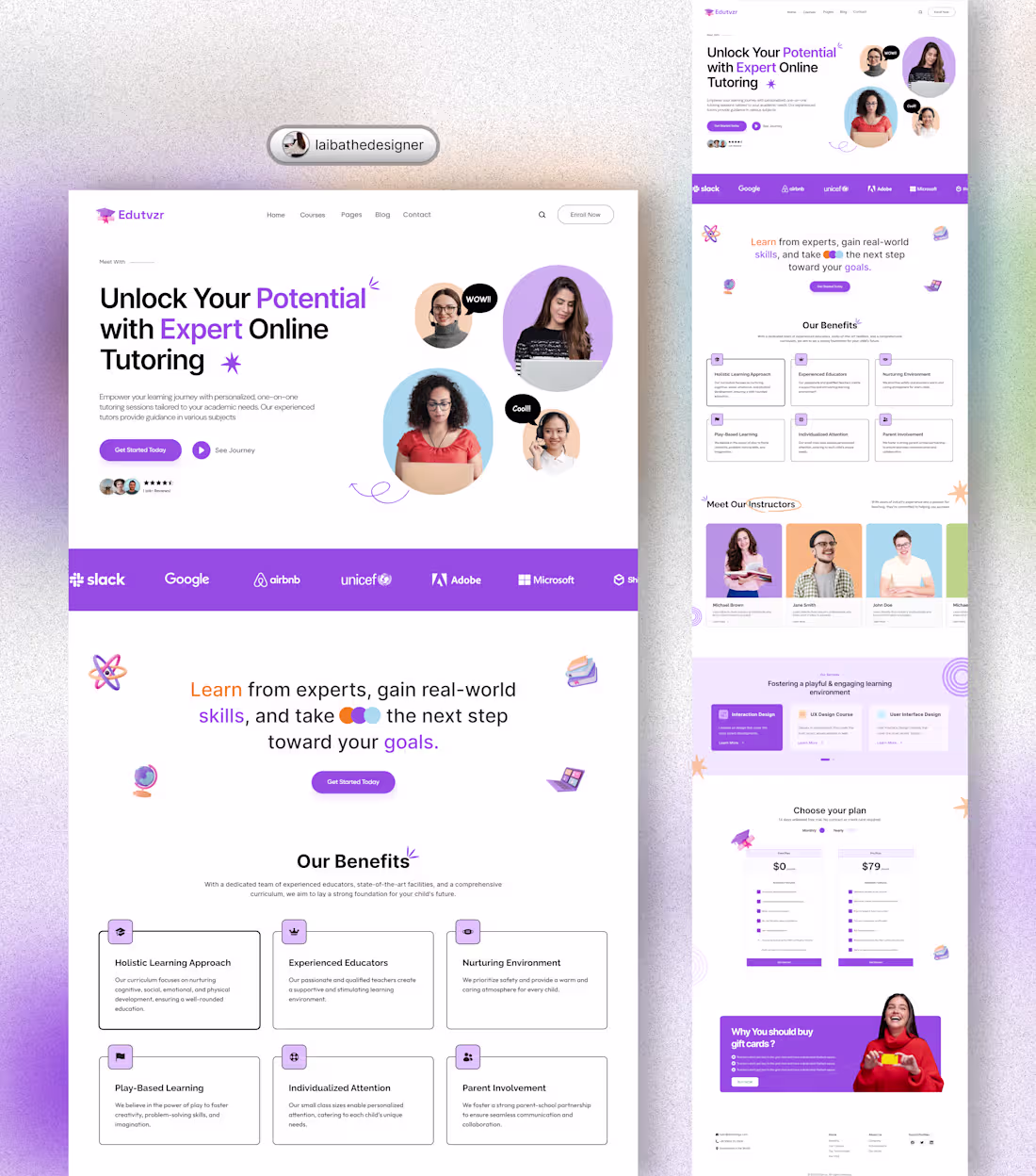 Cover image for Just finished this Online Learning Website 💜📚 Bright, simp...