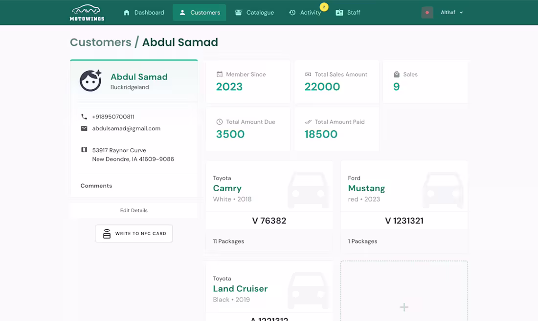 Cover image for Motowings Loyalty - A NFC based loyalty program