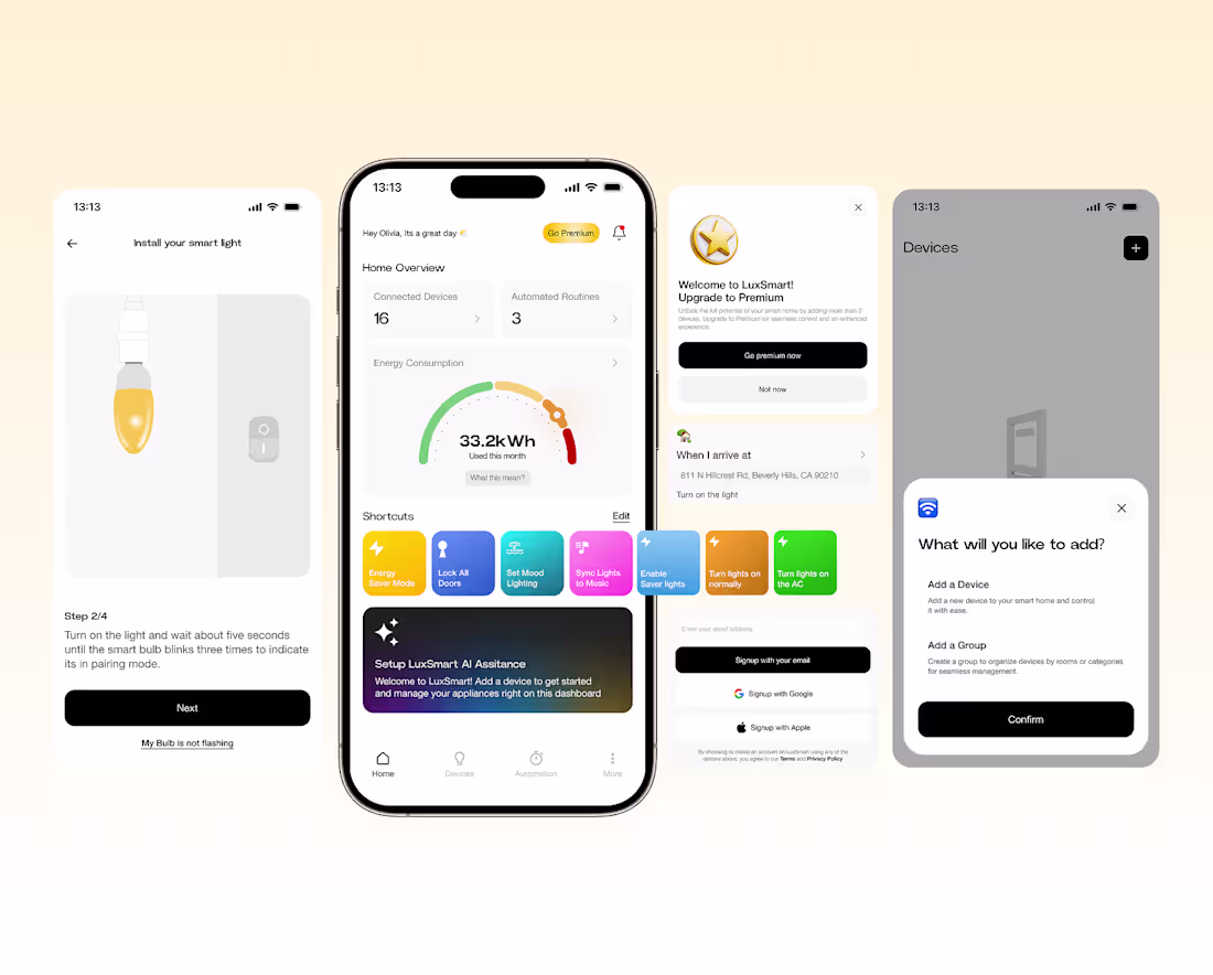 Cover image for LuxSmart: A High-End Smart Home Control App