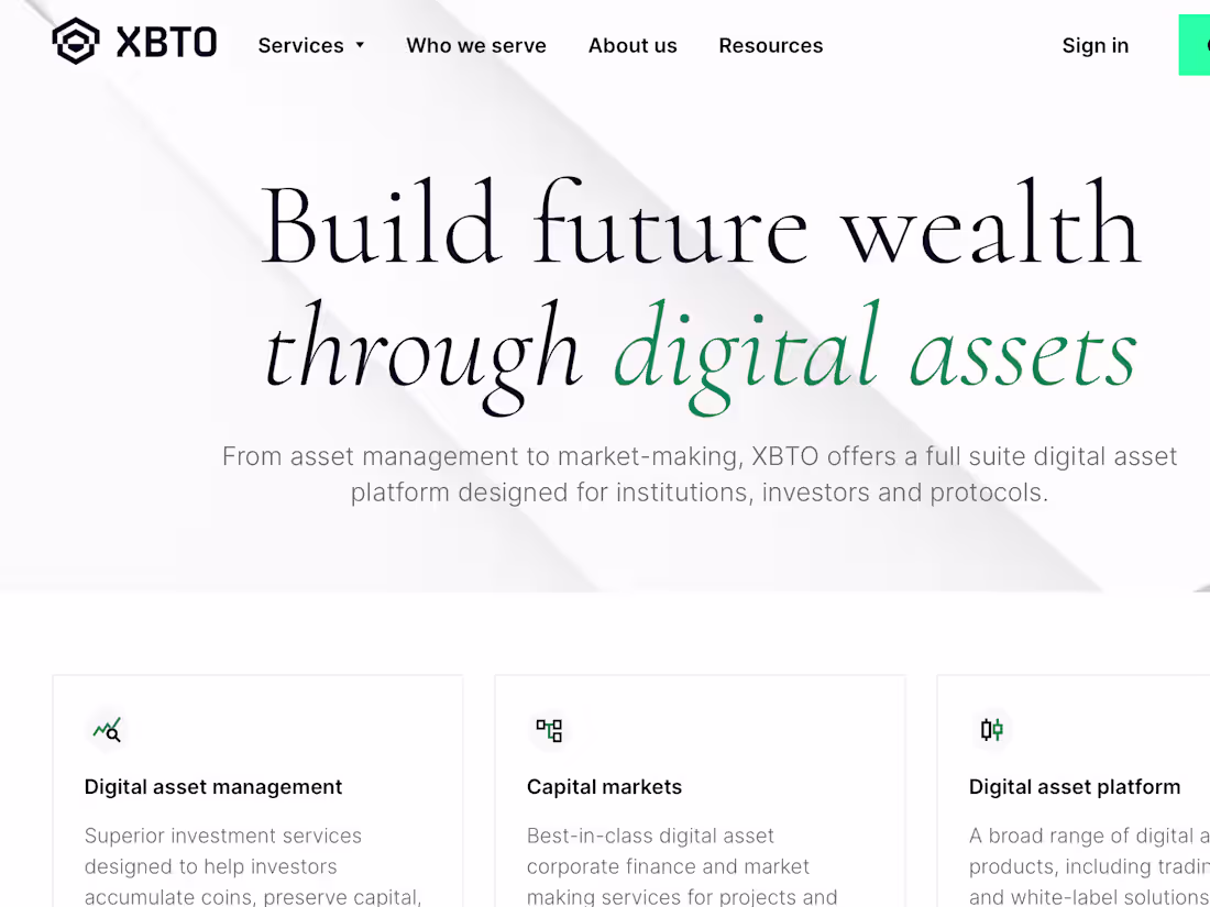 Cover image for Webflow development for XBTO