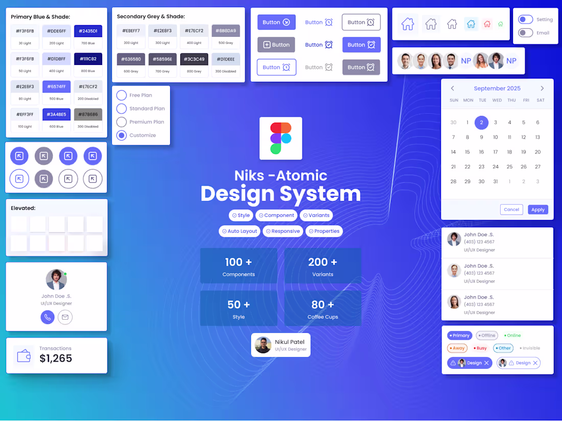 Cover image for Figma - Atomic Design System & Components