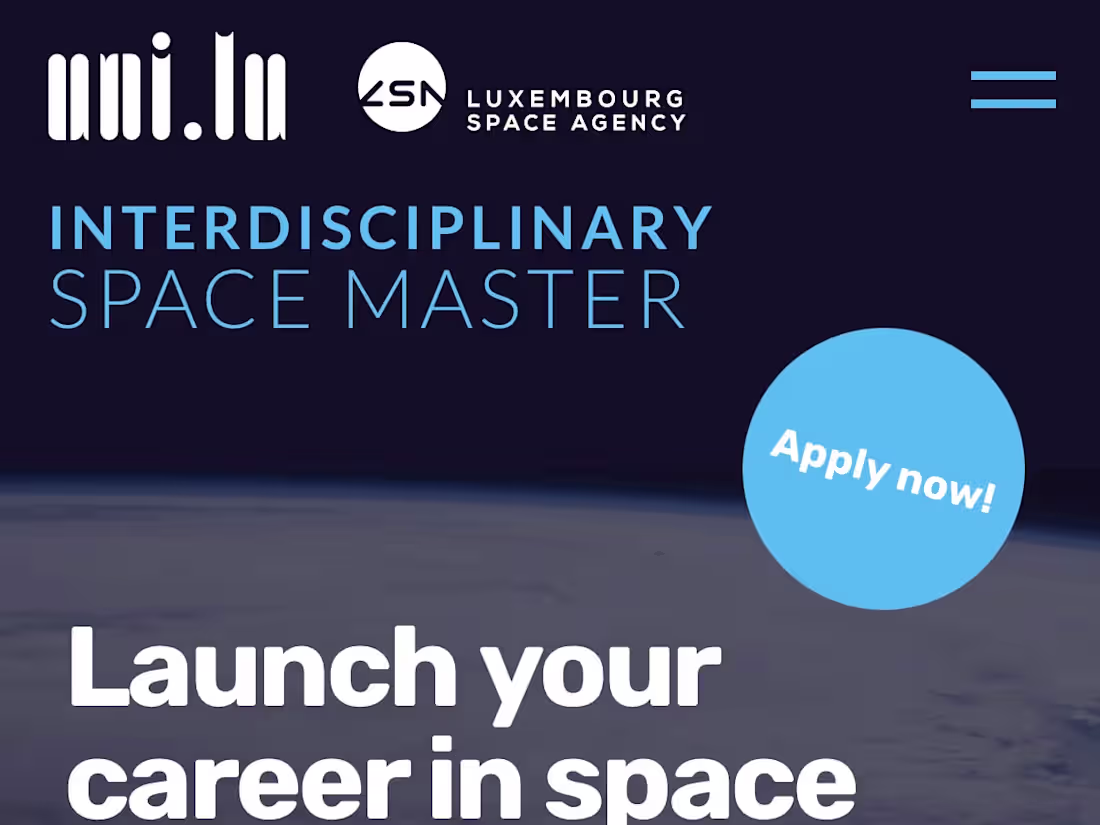 Cover image for Interdisciplinary Space Master - University of Luxem…