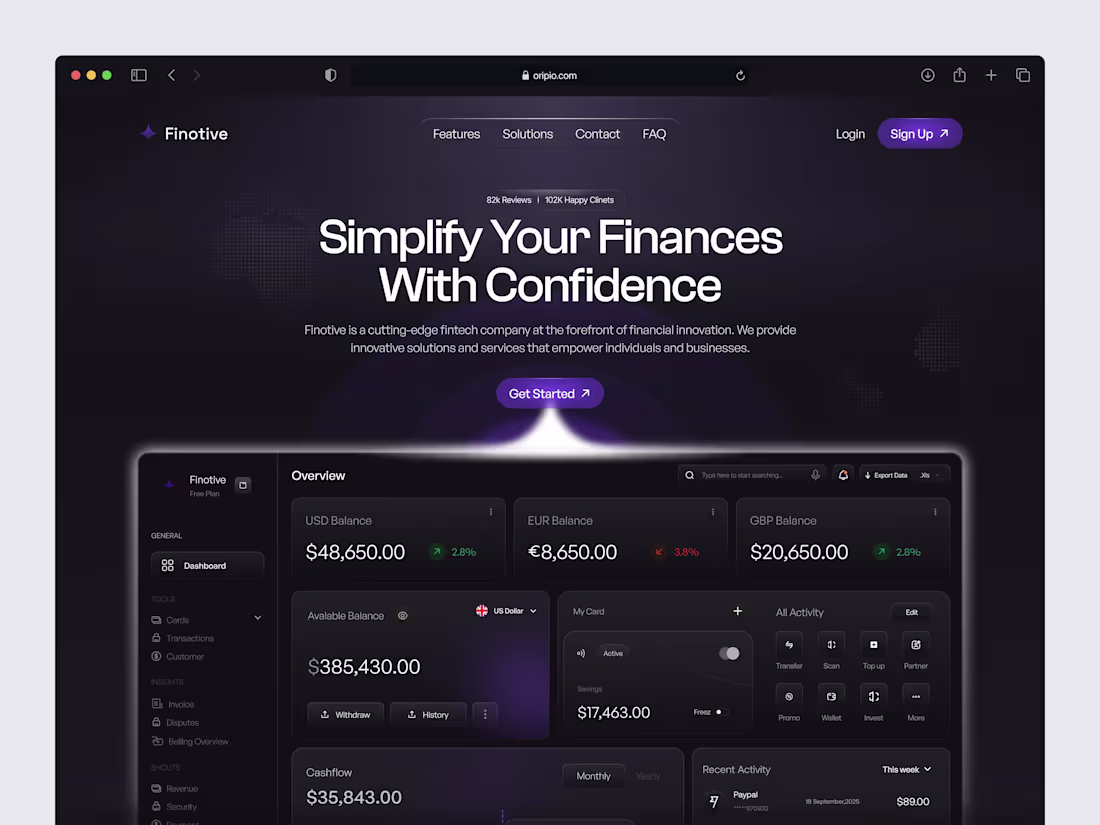 Cover image for Landing Page Design – UX/UI