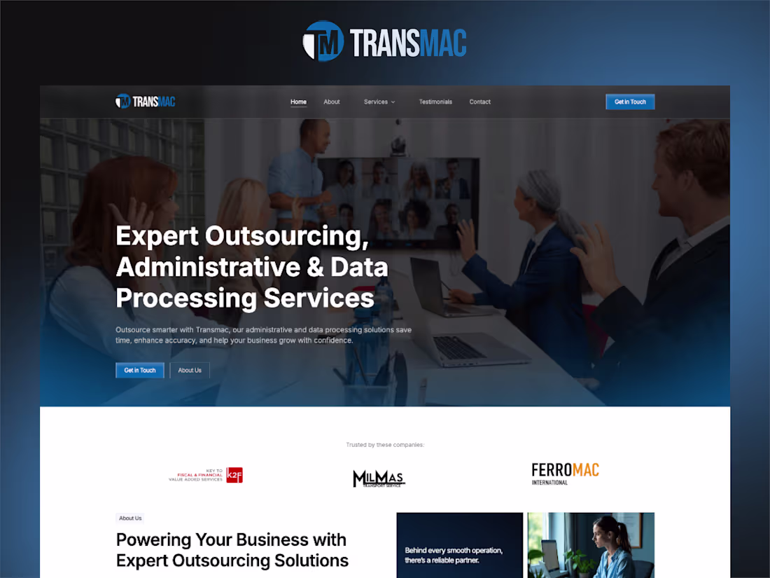 Cover image for Transmac Website Redesign
