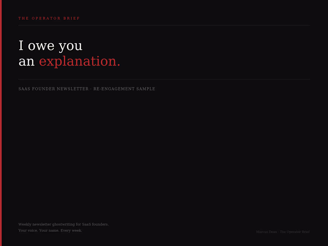 Cover image for This founder went dark for