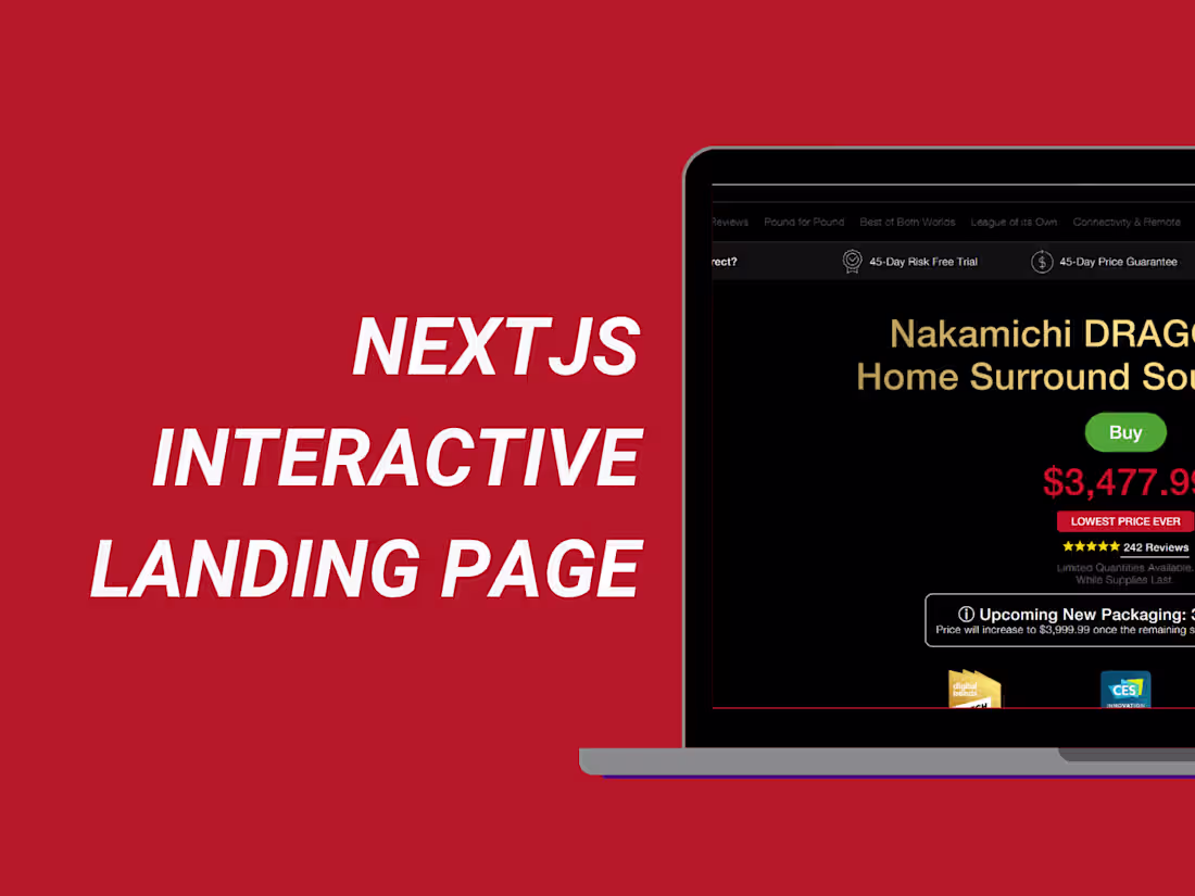Cover image for Next JS Landing Page w/ Scroll Animations