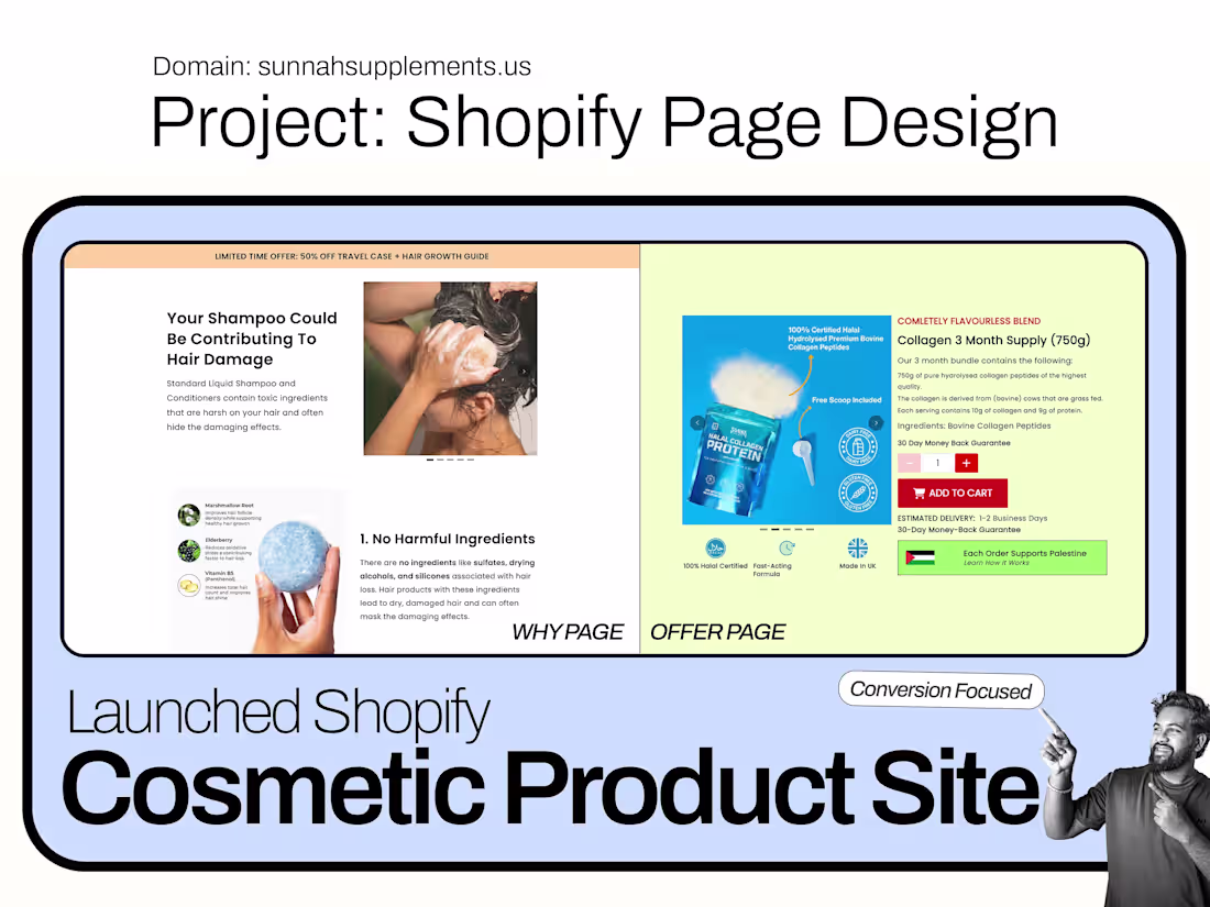 Cover image for Sunnah Supplements Landing Page Design