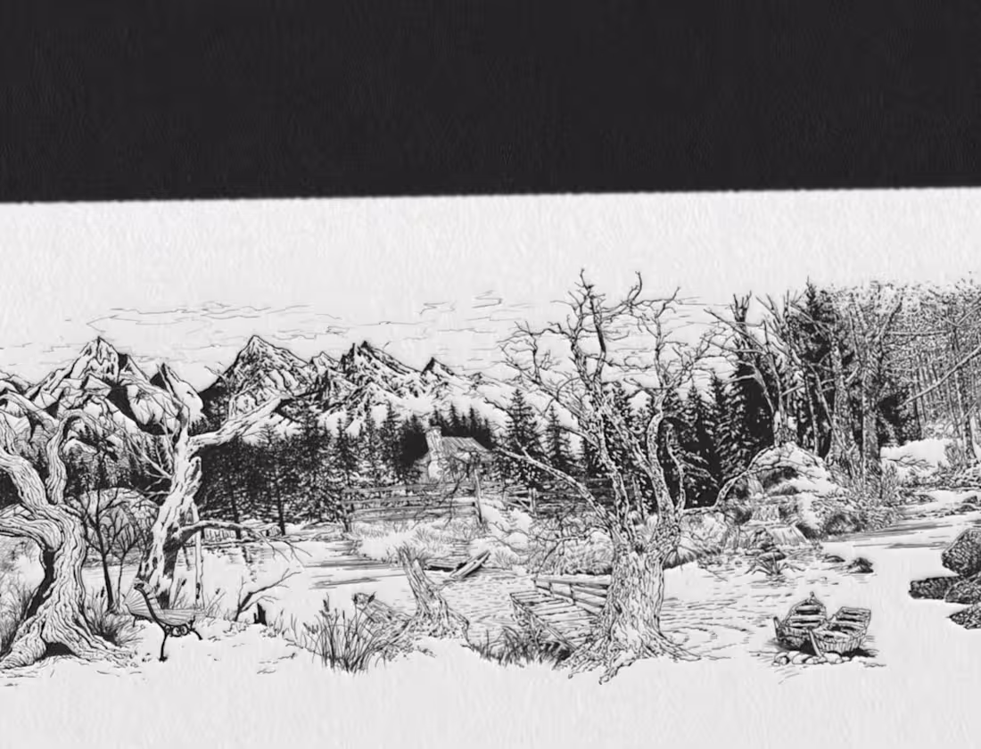 Cover image for Snowy Landscape Illustration