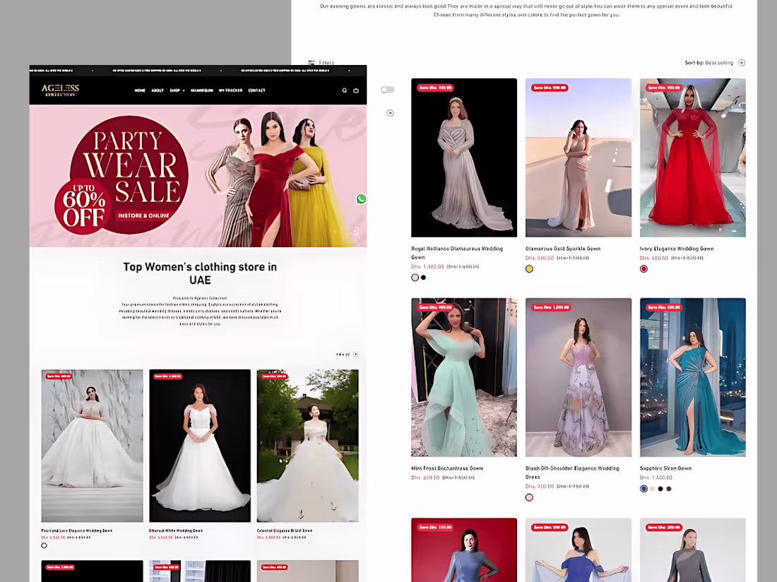 Cover image for Ageless Clothing Brand | Shopify Design & Development