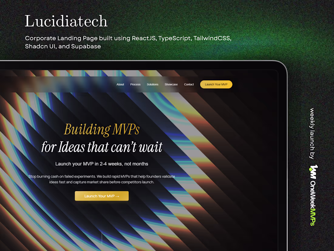 Cover image for Lucidiatech Corporate Landing Page Development