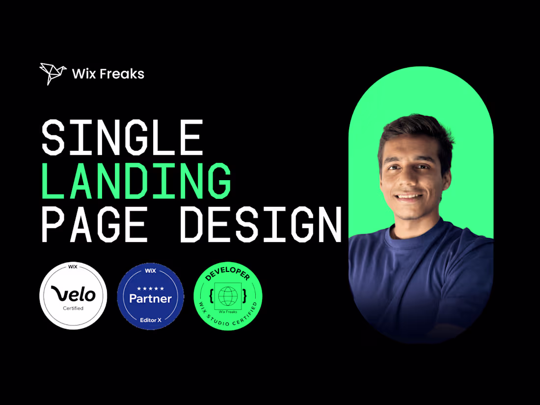 Cover image for Landing Page Design And Implementation On Wix Studio