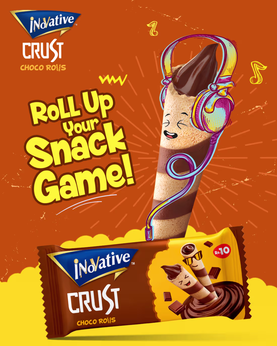Cover image for Crust Choco Rolls ( Social Media Post) :: Behance