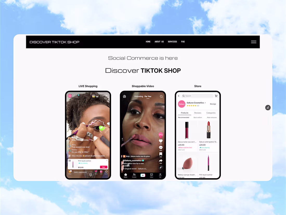 Cover image for DTS - A framer website for a social commerce agency