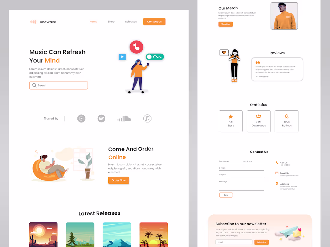 Cover image for Music Website