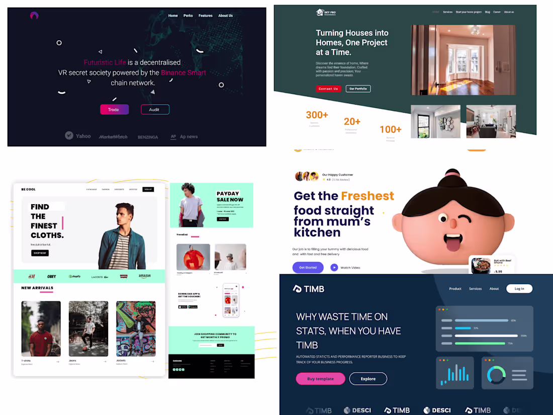 Cover image for I will create reponsive UI Designs